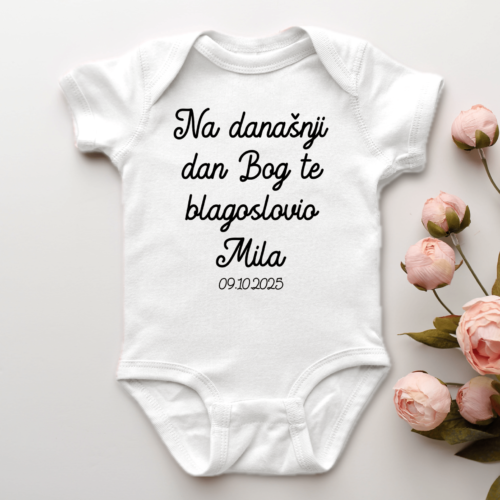 Personalizirani bodi za bebe, odjeća za krštenje