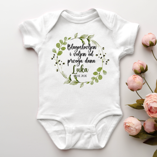 Personalizirani bodi za bebe, odjeća za krštenje