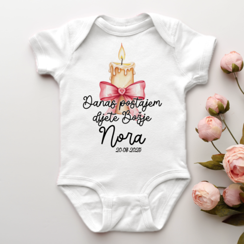 Personalizirani bodi za bebe, odjeća za krštenje