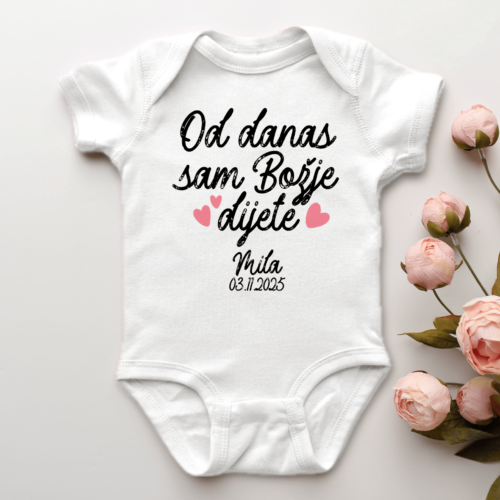 Personalizirani bodi za bebe, odjeća za krštenje