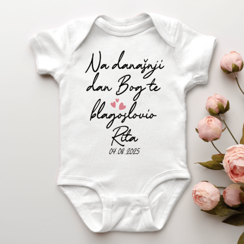 Personalizirani bodi za bebe, odjeća za krštenje