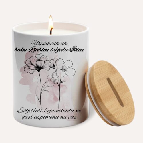 Spomen svijeća, personalizirani poklon, svijeća